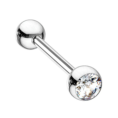 Kolczyk do języka - z kryształkiem PJ523