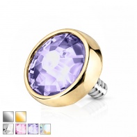 Tytanowa nakrętka z okrągłym kryształkiem