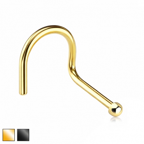 Kolczyk do nosa zakręcony - Kolorowy PN525