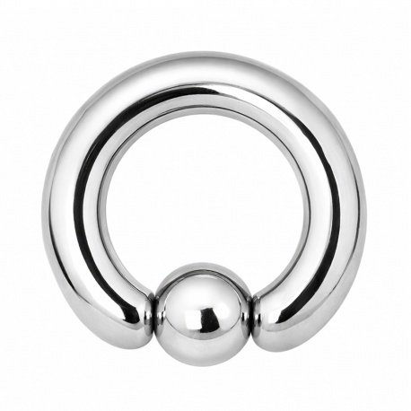 Stalowe kółko z kulką (BCR) – duże rozmiary, wariant srebrny