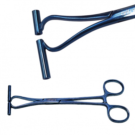 Szczypce do septum ze stali chirurgicznej 316L - wariant niebieski PVD PA208