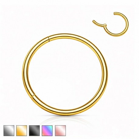 Kolczyk typu ring clicker z tytanu: 4 warianty PKT004