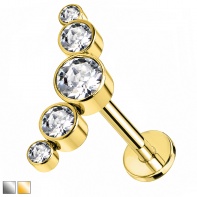 Labret duży cluster z cyrkonii