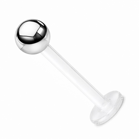 Labret z bioplastu z tytanową kulką PW141