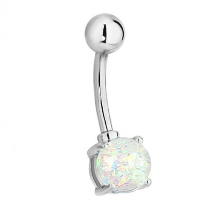 Kolczyk do pępka z opalem