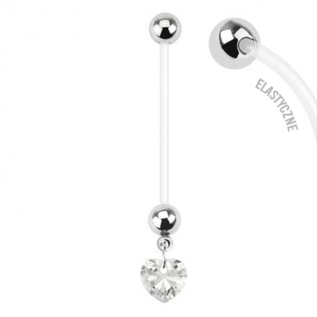 Ciążowy kolczyk do pępka - Serduszko