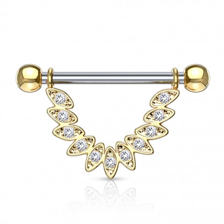 Kolczyk do sutka - piórko