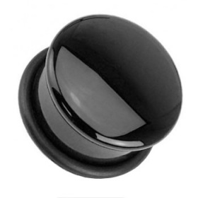 Plug z kamienia czarny - Agat TT814