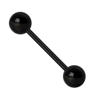 Stalowy czarny kolczyk sztanga PJ503