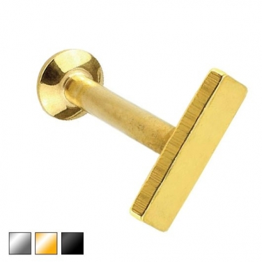 Labret z prostokątem - Gwint wewnętrzny PW540