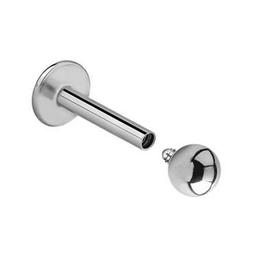 Tytanowy labret z kulką - gwint wewnętrzny PW410