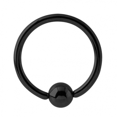 Stalowe czarne kółko z kulką PK503