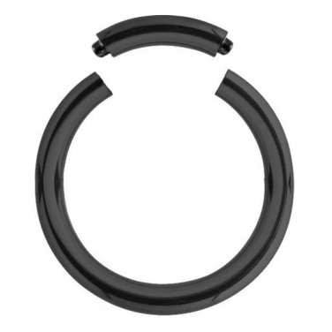 Stalowy czarny segment ring PK504