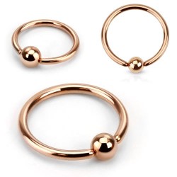 Kółko CBR Captive Bead Ring w kolorze różowego złota