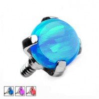 Nakrętka do kolczyka z opalem w oprawie z pazurkami