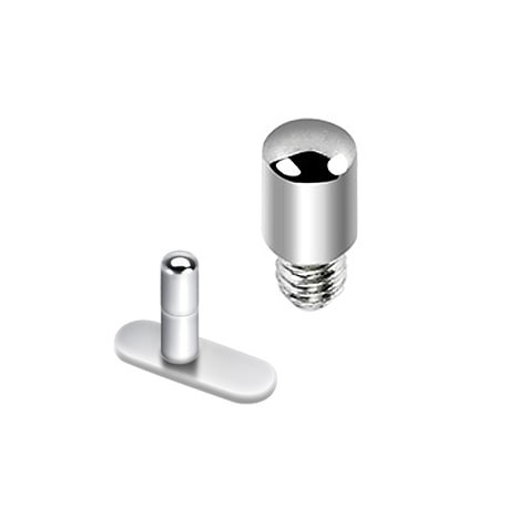 Stalowa nakrętka walec do kolczyka: stal chirurgiczna 316L PI508