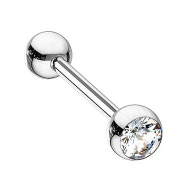 Kolczyk do języka - z kryształkiem PJ523