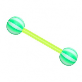 Kolczyk do języka - z akrylowymi kulkami