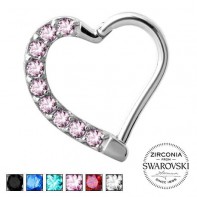 Clicker serce z kryształkami - ucho prawe