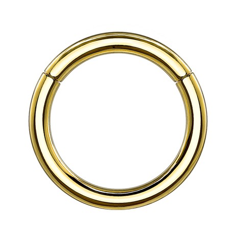 Złote kółko - segment ring z tytanu