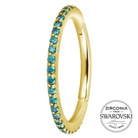 Złoty clicker z kryształkami SWAROVSKI® KU549