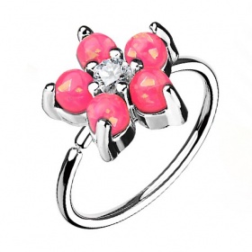 Kółko z opalowym kwiatkiem PN549