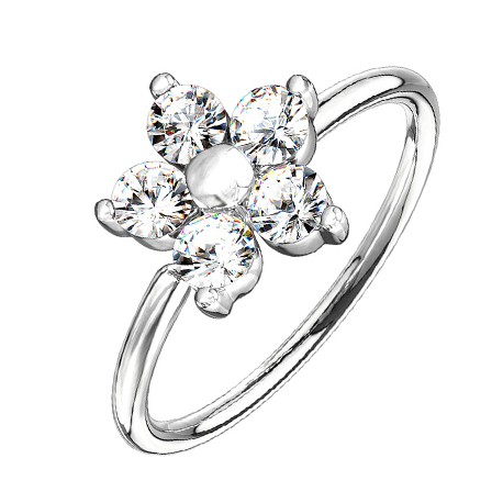 Kółko z kryształowym kwiatkiem PN552