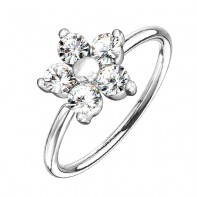 Kółko z kryształowym kwiatkiem