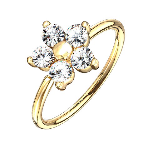 Kółko z kryształowym kwiatkiem