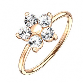 Kółko z kryształowym kwiatkiem PN552