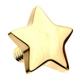 Nakrętka na microdermal - z 14K złota, gwiazdka PI705