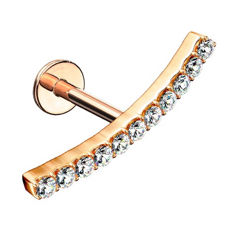 Labret z kryształowym łukiem