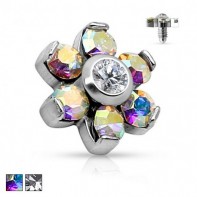 Nakrętka do kolczyka z kryształowym kwiatkiem