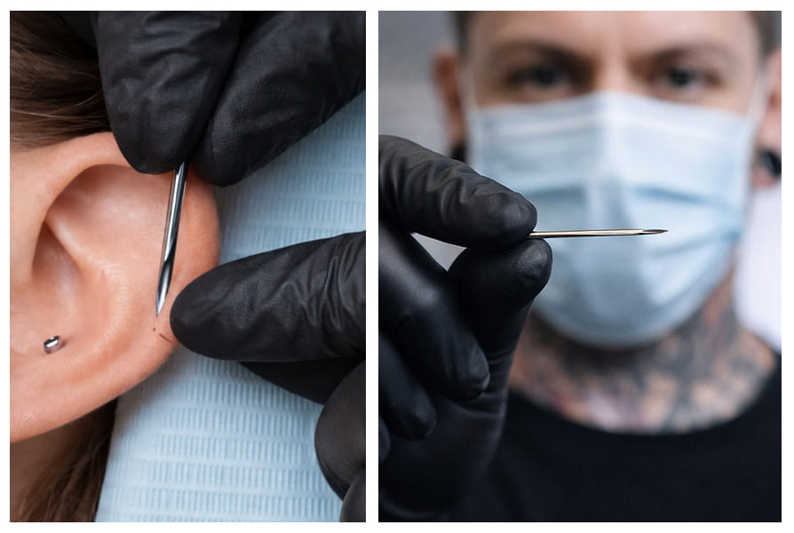 igła do piercingu arif dla piercerów profesjonalna do przekłuć