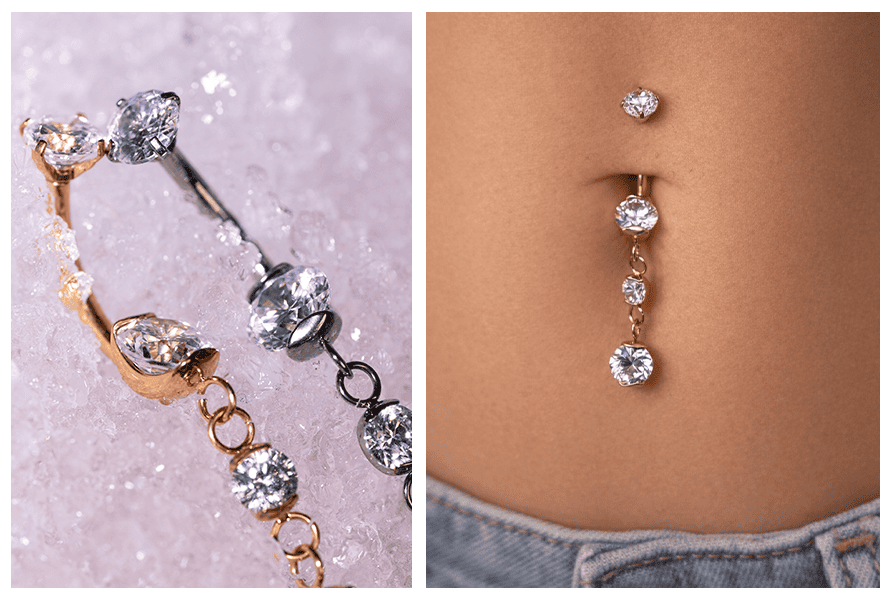 nakretki do kolczyka z kamieniem tygrysie oko