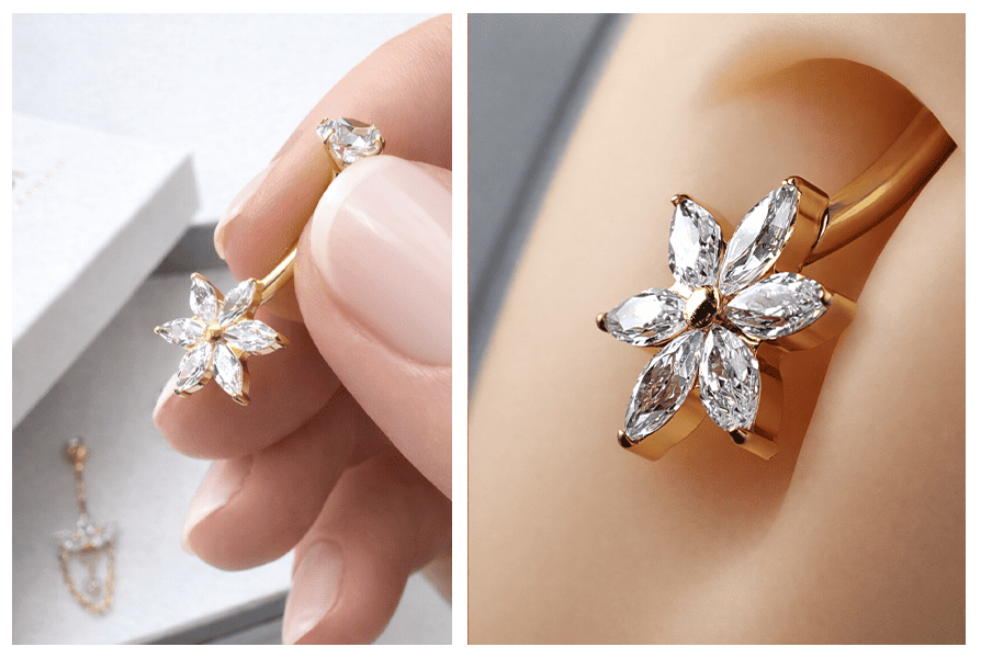 nakretki do kolczyka z kamieniem tygrysie oko