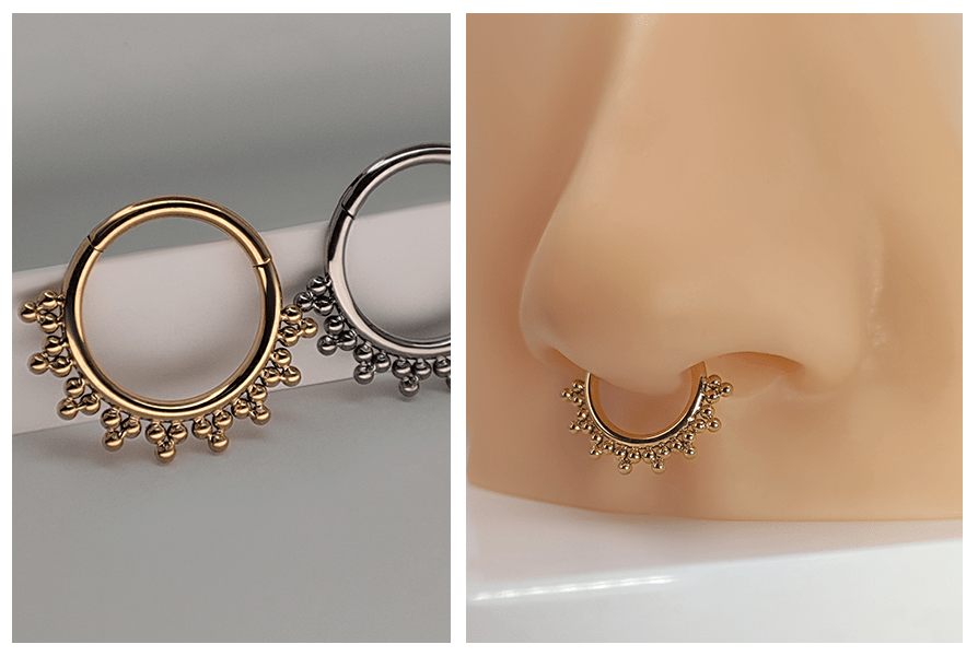 kolczyk do ucha labret gwiazdka